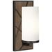 Robert Abbey Michael Berman Bond 1-Light Armed Sconce Glass/Metal in White/Brown | 12 H x 5.5 W x 5.75 D in | Wayfair 543W