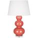 Robert Abbey Triple Gourd 33" Table Lamp Ceramic/Fabric in Red | 33 H x 20 W x 20 D in | Wayfair ML43X