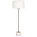 Jonathan Adler Canaan 64.75" Floor Lamp Metal/Stone in White/Yellow | 64.75 H x 21 W x 21 D in | Wayfair 680