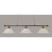 Red Barrel Studio® Oxford 3-Light Bar Glass in Gray/White/Black | 11.25 H x 56 W x 16 D in | Wayfair 0D52E40F0B1A4D29B8520431724A3EF1