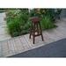 Red Barrel Studio® Nettie Patio Bar Stool Plastic in Brown | 30 H x 16 W x 16 D in | Wayfair RDBL7319 38850220