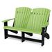 Wildridge Plastic Adirondack Chair in Green/Black | 34 H x 55 W x 29 D in | Wayfair LCC-129-Lime Green/Black