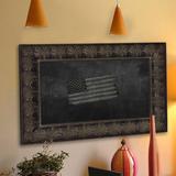 Rayne Mirrors Feathered Accent Wall Mounted Chalkboard Wood in Black/Brown | 55 H x 25 W x 1.25 D in | Wayfair B49/18.5-48.5
