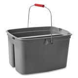 Rubbermaid Commercial Products Double Utility Pail | 10 H x 18 W in | Wayfair FG262888GRAY