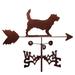 SWEN Products Rivas PBGV Dog Weathervane Metal/Steel in Brown/Gray | 30 H x 21 W x 15.5 D in | Wayfair 1256-Garden