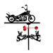 SWEN Products Marina Farrell - Bobber Motorcycle Weathervane Metal/Steel in Brown/Gray | 30 H x 21 W x 15.5 D in | Wayfair 9050-Side