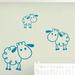 Sweetums Wall Decals 3 Piece Sheep Wall Decal Set Vinyl in Blue | Wayfair 3133teal