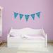 Sweetums Wall Decals Floral Bunting Banner Wall Decal Vinyl in Blue | 22 H x 60 W in | Wayfair 2720Teal