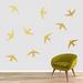 Sweetums Wall Decals Swallow Bird Wall Decal Vinyl in Yellow | 8 H x 12 W in | Wayfair 2791Gold