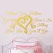 Sweetums Wall Decals When You Follow Your Heart Wall Decal Vinyl in Yellow | 22 H x 48 W in | Wayfair 1363Gold