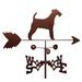 SWEN Products Rivas Irish Wire Fox Terrier Dog Weathervane Metal/Steel in Brown/Gray | 30 H x 21 W x 15.5 D in | Wayfair 1243-Side