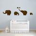 Sweetums Wall Decals 4 Piece Elephant Wall Decal Set Vinyl in Black/Brown | 22 H x 28.5 W in | Wayfair 3338brown