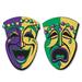 The Beistle Company 2 Piece Comedy & Tragedy Face Standup Set | 28 H x 18 W x 0.125 D in | Wayfair 54550