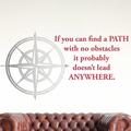 The Decal Guru Compass Quote Wall Decal Vinyl in Red/Gray | 20 H x 24 W in | Wayfair 1754-WALL-01-05