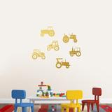 Sweetums Wall Decals Tractors Wall Decal Vinyl in Yellow | 11 H x 16 W in | Wayfair 2066gold