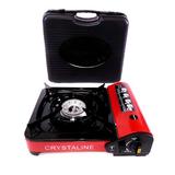 Tectron Portable 1-Burner Butane Outdoor Stove Cast Iron in Black/Gray/Red | 12 H x 12.75 W x 4 D in | Wayfair HW006