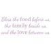 The Decal Guru Food, Family & Love Wall Decal Vinyl in White/Indigo | 13 H x 36 W in | Wayfair 1956-WALL-01-11