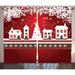 The Holiday Aisle® Christmas Decorations Winter Holidays Theme Gingerbread House Tree Lights & Snowflakes Art Graphic Print | 96 H in | Wayfair