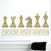 The Decal Guru Chess Weapons Wall Decal Vinyl in Yellow | 15 H x 30 W in | Wayfair 1278-WALL-01-29