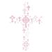 The Decal Guru Cross Collection Wall Decal Vinyl in Pink | 24 H x 16 W in | Wayfair 1739-WALL-01-08