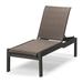 Telescope Casual Leeward MGP Sling Lay-flat Stacking Armless Long Frame Chaise w/ Wheels Plastic in Gray | 43.75 H x 28.5 W x 72 D in | Outdoor Furniture | Wayfair