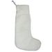 The Holiday Aisle® Marjorie Snow Fox Stocking Polyester in White | 19 H x 8 W in | Wayfair THLY1297 44005878