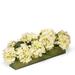 T&C Floral Company Fresh Cut Hydrangea Centerpiece in Planter Faux Silk | 10 H x 32 W x 12 D in | Wayfair F1430GW