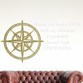 The Decal Guru Compass Quote Wall Decal Vinyl in White/Yellow | 20 H x 24 W in | Wayfair 1754-WALL-01-03