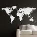 The Decal Guru World Travel Flight Map Wall Decal Vinyl in White | 21 H x 42 W in | Wayfair 1350-WALL-01-27