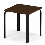 Telescope Casual Robinett Plastic/Resin Outdoor Side Table Plastic/Metal in Black/Brown | 19.5 H x 18 W x 18 D in | Wayfair 5108P1002