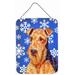 The Holiday Aisle® Winter Snowflakes Holiday Print on Plaque Metal in Blue | 16 H x 12 W x 0.02 D in | Wayfair THLA3547 39946216