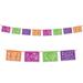 The Holiday Aisle® Day of the Dead Picado Pennant Garland in Green/Orange/Pink | Wayfair THLA7373 40479986