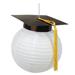 The Holiday Aisle® Graduation Cap Paper Lantern in White | Wayfair THLA2639 39611257