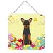 The Holiday Aisle® Easter Eggs Manchester Terrier Wall Décor Metal in Gray/Yellow | 8 H x 6 W in | Wayfair THLA4658 39992787