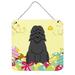 The Holiday Aisle® Easter Eggs Bouvier des Flandres Aluminum Wall Décor Metal in Gray/Yellow | 8 H x 6 W in | Wayfair THLA4716 39992863