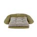 Zoey Tails Ortho Sleeper Comfort Couch Bolster Dog Bed Metal in Green/White | 4 H x 47 W x 32 D in | Wayfair 01532