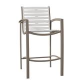 Tropitone South Beach EZ Span™ 28" Patio Bar Stool in Gray/White | 43.5 H x 23.75 W x 25.5 D in | Wayfair 230526RB_PMT_DRW