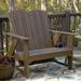 Uwharrie Outdoor Chair Carolina Preserves Garden Bench Wood/Natural Hardwoods in Yellow | 42 H x 46.5 W x 39 D in | Wayfair C051-072