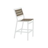 Tropitone Cabana Club 28" Patio Bar Stool in White/Brown | 44 H x 22 W x 23.5 D in | Wayfair 591429MS-28_SNO_MOA