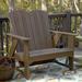 Uwharrie Outdoor Chair Carolina Preserves Garden Bench Wood/Natural Hardwoods in Blue | 42 H x 46.5 W x 39 D in | Wayfair C051-026W