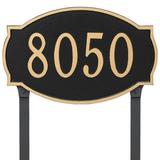 Montague Metal Products Inc. Cambridge 1-Line Lawn Address Sign Metal | 9.75 H x 15.5 W x 0.25 D in | Wayfair PCS-0054S1-L-CS