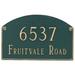 Montague Metal Products Inc. Georgetown 2-Line Wall Address Plaque Metal | 10.25 H x 16 W x 0.25 D in | Wayfair PCS-0041S2-W-SBG