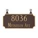 Montague Metal Products Inc. Princeton 2-Line Hanging Address Plaque Metal | 9 H x 15.5 W x 0.25 D in | Wayfair TSH-0005S2-W-BRG