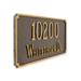 Montague Metal Products Inc. Madison 1-Line Wall Address Plaque Metal | 7.75 H x 15.25 W x 0.5 D in | Wayfair PCS-0026S1-W-SG
