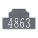 Montague Metal Products Inc. Beckford 1-Line Wall Address Plaque Metal | 9.75 H x 15.5 W x 0.25 D in | Wayfair PCS-0044S1-W-GW