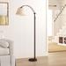 Sand & Stable™ Naiya 61" Arched Floor Lamp Metal in White | 61 H x 11 W x 28 D in | Wayfair VKGL1395 25848751