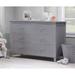 Sorelle Berkley 6 Drawer Double Dresser Wood in Gray | 34 H x 48 W x 19 D in | Wayfair 3360-GR