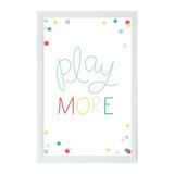 Wrought Studio™ Play More Wall Mounted Magnetic Board Manufactured Wood/Metal in Brown/White | 10 H x 7 W x 2 D in | Wayfair