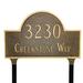 Montague Metal Products Inc. Classic 2-Line Lawn Address Sign Metal | 14 H x 24 W x 0.25 D in | Wayfair PCS-0046E2-L-SIB
