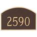 Montague Metal Products Inc. Prestige 1-Line Wall Address Plaque Metal | 10.25 H x 15.5 W x 0.25 D in | Wayfair PCS-0047S1-W-SIB